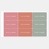 シンプルボホレインボー防水名 ラベル (シート)