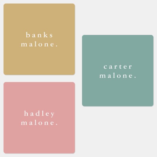 シンプルボホレインボー防水名 ラベル (グループ)