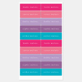 シンプルボホレインボー防水名 ラベル (シート)