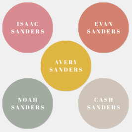 シンプルボホレインボー防水衣名 ラベル