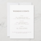 シンプルボホワイルドフラワーバチェロレッテ週末券 招待状 (裏面)