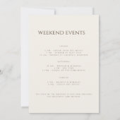 シンプルボホワイルドフラワーバチェロレッテ週末券 招待状 (裏面)