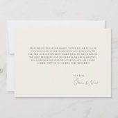 シンプルボホワイルドフラワーベージュサンキューカード サンキューカード (裏面)