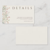 シンプルボホワイルドフラワーベージュ詳細 エンクロージャーカード (正面/裏面)