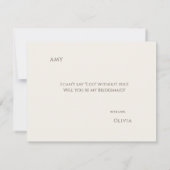 シンプルボホワイルドフラワー花嫁プロポーザルのカード セーブザデート (裏面)