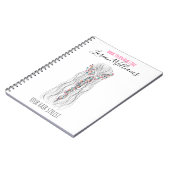 シンプルボホ結婚の美容師ロマンチックな花 ノートブック (左側)