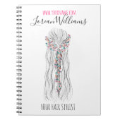 シンプルボホ結婚の美容師ロマンチックな花 ノートブック (正面)