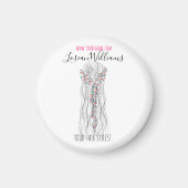 シンプルボホ結婚の美容師ロマンチックな花 マグネット (正面)