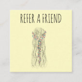 シンプルボホ結婚の美容師ロマンチックな花 予約カード (正面)