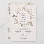 シンプルボホ結婚ス 招待状 (正面/裏面)