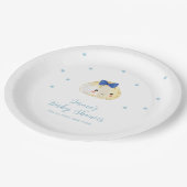 シンプルボーイ小さな餃子の赤ちゃんシャワー ペーパープレート (アングル)