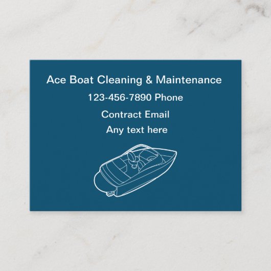 シンプルボートの清掃とメンテナンス 名刺 (正面)