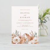 シンプルボ素朴ホフローラ秋の結婚式 招待状 (スタンド正面)