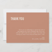 シンプルボ結婚ホタイポグラフィサンキューカード サンキューカード (裏面)