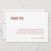 シンプルボ結婚ホタイポグラフィサンキューカード サンキューカード (裏面)