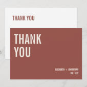 シンプルボ結婚ホタイポグラフィサンキューカード サンキューカード (正面/裏面)