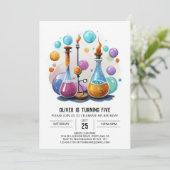 シンプルポションウィムシーサイエンティスト誕生日 招待状 (スタンド正面)