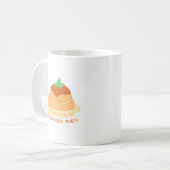 シンプルポジティブ思考パスタティブ可愛いスパゲッティ コーヒーマグカップ (正面左)