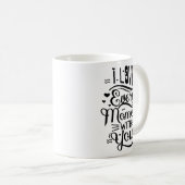 シンプルポジティヴ魅力的ロマン引用文エレガント コーヒーマグカップ (正面右)
