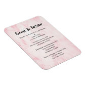 シンプルポストCovidの結婚お祝い招待状 マグネット (右側)