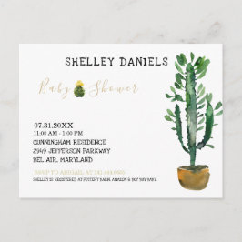 シンプルポッテッドサボテン 案内ポストカード