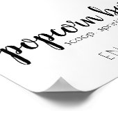 シンプルポップコーンバー |ブラックスクリプト任意のイベント記号 ポスター (角)