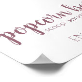 シンプルポップコーンバー |メイブピンク任意のイベント記号 ポスター (角)