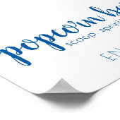 シンプルポップコーンバー |青フランスのい任意のイベント ポスター (角)