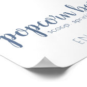 シンプルポップコーンバー | Dusty Blue任意のイベント ポスター (角)