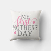 シンプルマイファーストマザーズデイ装飾用クッション クッション (裏面)