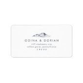 シンプルマウンテンウェディングRSVP住所 シール (正面)