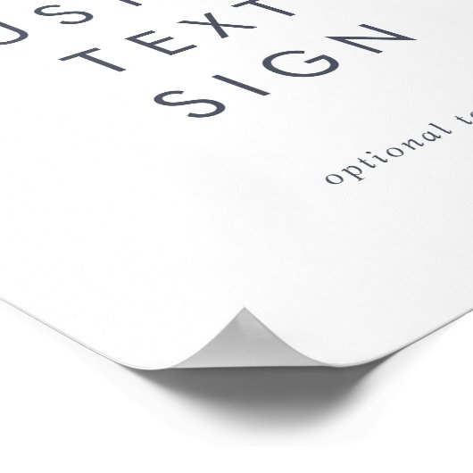 シンプルマウンテンカード&ギフトカスタム文字標識 ポスター (角)