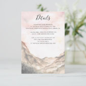 シンプルマウンテンピンクウォーター結婚カラー エンクロージャーカード (スタンド正面)