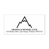 シンプルマウンテンロ結婚ゴ差出人住所 ラバースタンプ (インプリント)