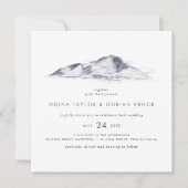 シンプルマウンテン結婚スクエア 招待状 (正面)