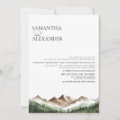 シンプルマウンテン 詳細付き ウェディング 招待状 (正面)