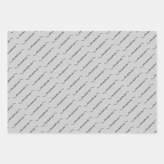 シンプルマエレガントムタイポグラフィハッピーマザーデイ ラッピングペーパーシート (正面3)