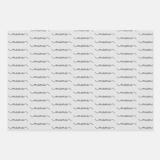 シンプルマエレガントムタイポグラフィハッピーマザーデイ ラッピングペーパーシート (正面2)