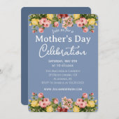 シンプルマザーズデイお祝い |フローラテーマ 招待状 (正面/裏面)