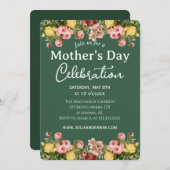 シンプルマザーズデイお祝い |フローラテーマ 招待状 (正面/裏面)