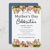 シンプルマザーズデイお祝い |フローラテーマ 招待状 (正面/裏面)