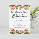 シンプルマザーズデイお祝い |フローラテーマ 招待状 (スタンド正面)