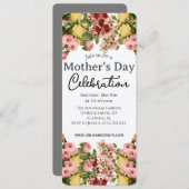 シンプルマザーズデイお祝い |フローラテーマ 招待状 (正面/裏面)