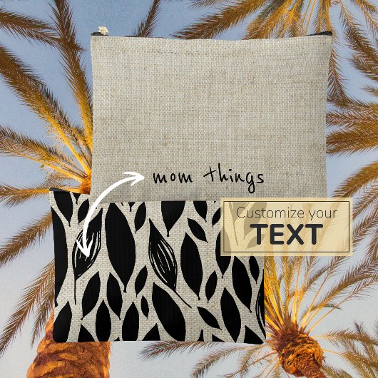 シンプルマザーズデイミニマルプリントカットソーバッグ アクセサリーポーチ