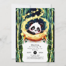 シンプルマジカルウォーターカラーパンダ誕生日