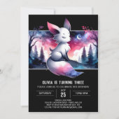 シンプルマジカルウルフ誕生日 招待状 (正面)