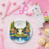 シンプルマジカルカエル誕生日 ペーパープレート (パーティー)