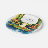 シンプルマジカルカエル誕生日 ペーパープレート (アングル)