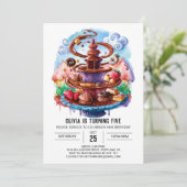 シンプルマジカルチョコレート誕生日 招待状 (スタンド正面)