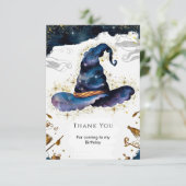 シンプルマジックワンドウィザード誕生日 サンキューカード (スタンド正面)